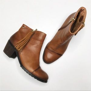 PIKOLINOS Andorra Cognac tassel ankle bootie sz 38